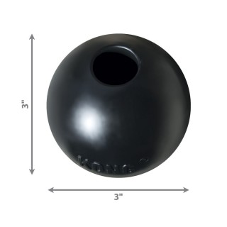 Balle KONG Noire (Extreme KONG Ball) 2 diamètres