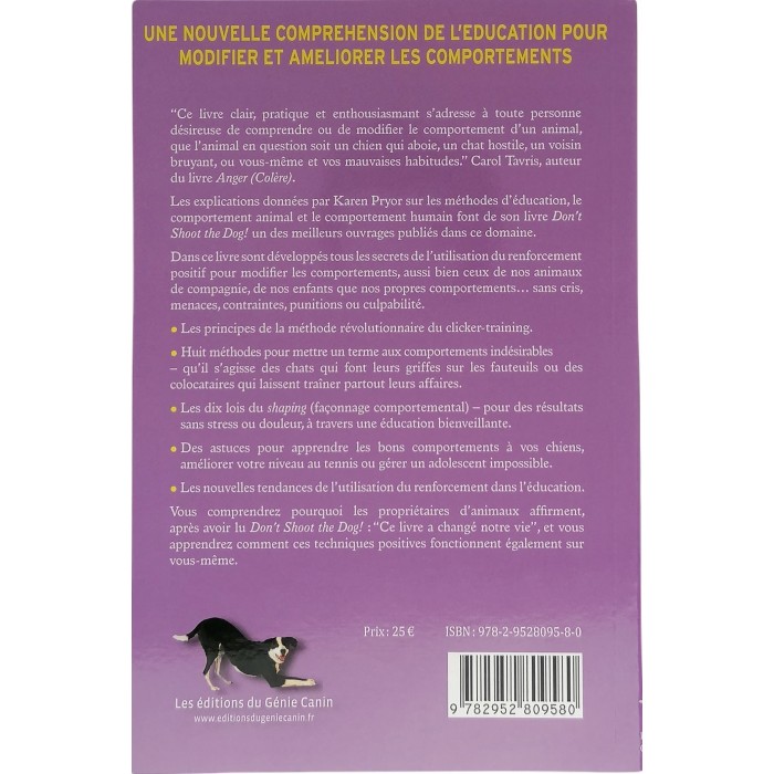 -5% Don’t Shoot The Dog! de Karen Pryor – Livre avec défauts mineurs