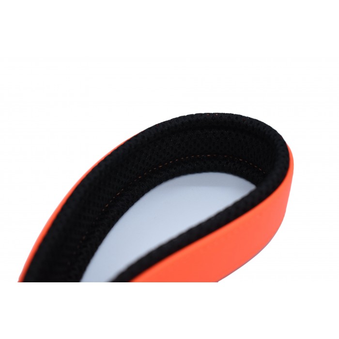Laisse Animalin® PVC Orange Fluo – Mousq. noir – 150 cm – 2 larg.