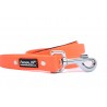 Laisse Animalin® PVC - Mousq. Inox150 cm – 2 larg./ Orange fluo