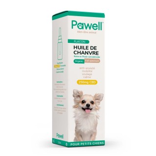 -20% Huile de chanvre (CBD) 100 % naturelle à spectre complet pour petits chiens - 10 et 50 ml