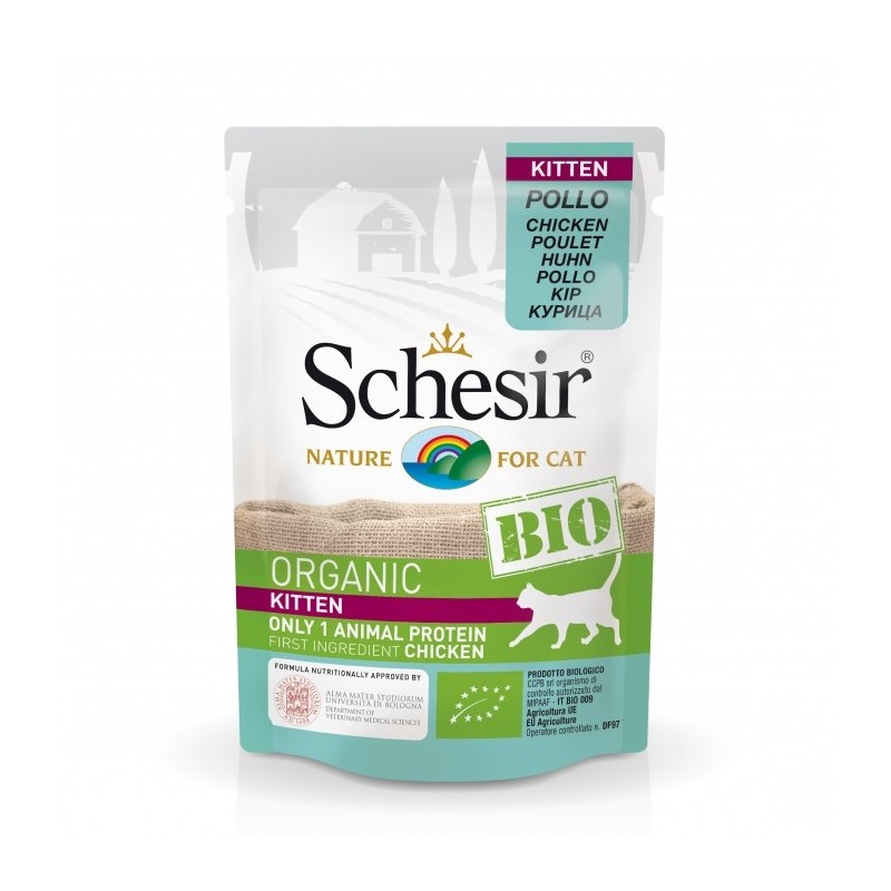 Aliment Schesir Kitty Bio 85 g (Chatons)