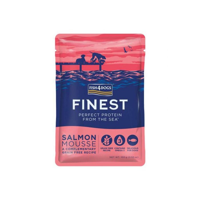 Mousse de saumon pour chiens (Fish4Dogs Finest) 100 g