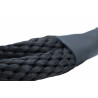 Laisse Corde Animalin® Noire 1,2 m  – 3 diam. – Mousqueton noir ou inox