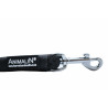 Laisse Corde Animalin® Noire 1,2 m  – 3 diam. – Mousqueton noir ou inox