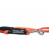 Laisse Corde Animalin® Orange 1,2 m  – 3 diam. – Mousqueton noir ou inox