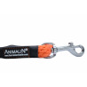 Laisse Corde Animalin® Orange 1,2 m  – 3 diam. – Mousqueton noir ou inox