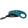 Laisse Corde Animalin® Turquoise 1,2 m  – 3 diam. – Mousqueton noir ou inox