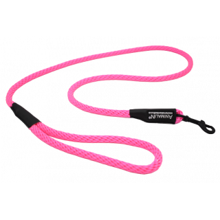 Laisse Corde Animalin® Rose 1,2 m  – Diam. 14 mm – Mousqueton noir ou inox