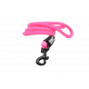 Laisse Corde Animalin® Rose 1,2 m  – Diam. 14 mm – Mousqueton noir ou inox