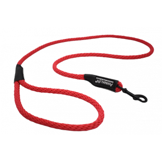 Laisse Corde Animalin® Rouge 1,2 m  – Diam. 14 mm – Mousqueton noir ou inox