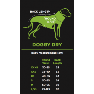 Peignoir pour chien (Doggy Dry) 4 tailles