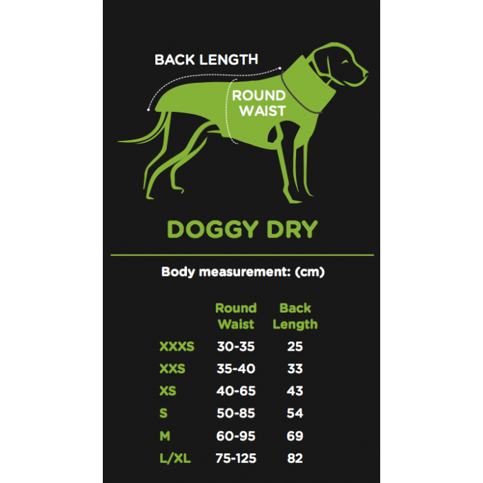 Peignoir pour chien – Taille S (Doggy Dry)