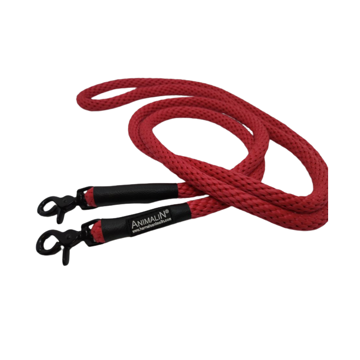 Laisse Double connexion Animalin® 2,50 m – 2 diamètres/5 coloris – Mousq. Mexicain