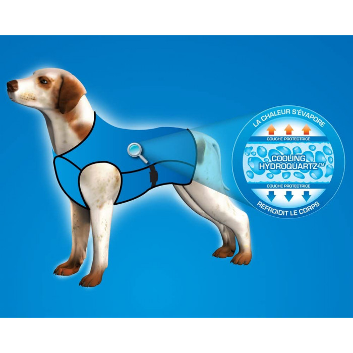 Manteau rafraîchissant pour chiens (Aqua CoolKeeper Cooling Jacket) 7 tailles