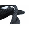 Animalin® : Laisse Double connexion Mousq. Noir - 190 cm – 3 diam./5 coloris