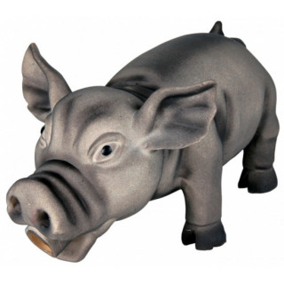 Cochon en latex, avec son original (2 coloris)