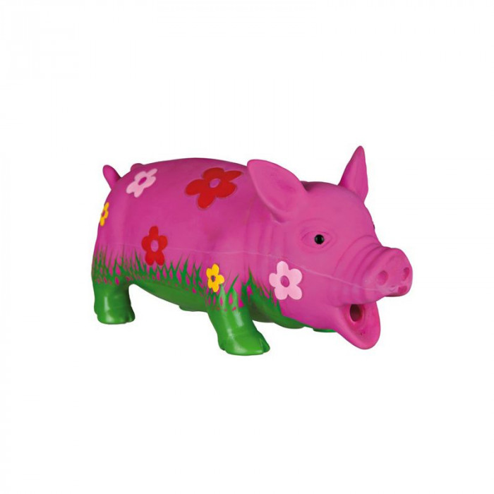 Cochon des prés en latex, avec son original