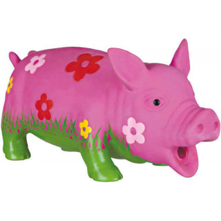Cochon des prés en latex, avec son original
