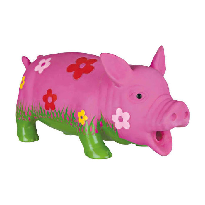 Cochon des prés en latex, avec son original