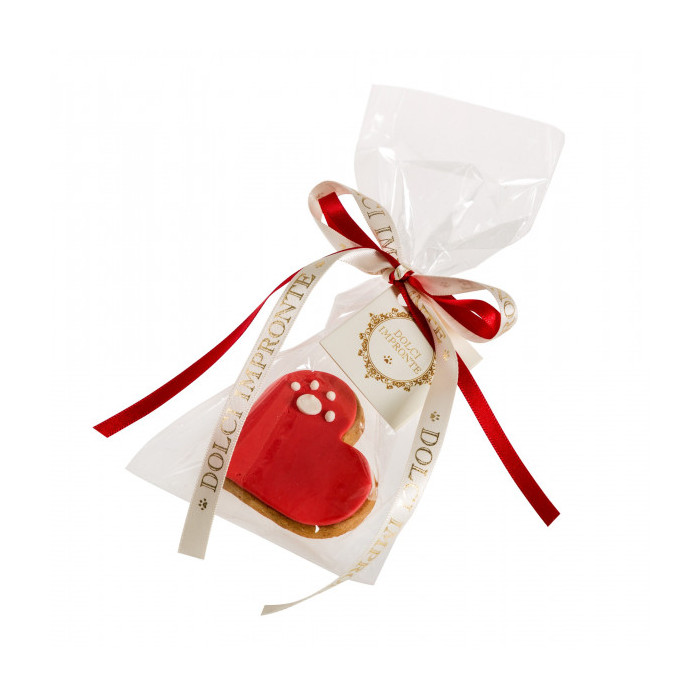 Biscuit Patte blanche & Cœur rouge (Love Paw Red 25 g)