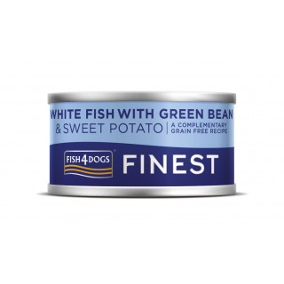 Recette aliment humide avec Poisson blanc & Légumes 85 g (2 variétés – Fish4Dogs Finest)
