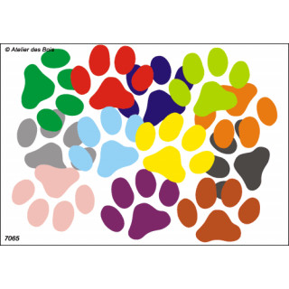 Autocollant “Patoune” – 5 Couleurs