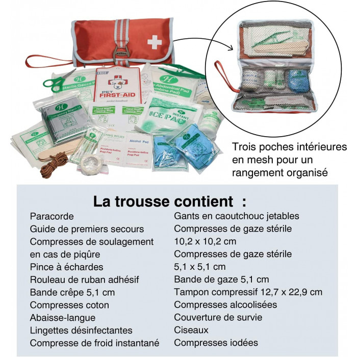 Kit de Premiers soins pour animaux (cont. 50 pièces)