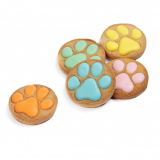 Biscuits Patte de chien – 5 couleurs de Nappage (20 g)