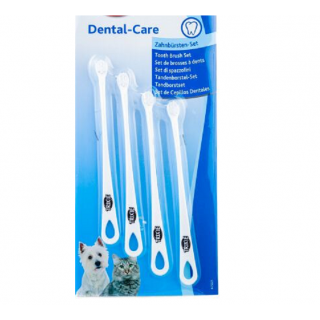 Set de 4 brosses à dents pour petits chiens et chats