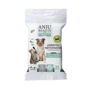 Lingettes nettoyantes Ecosoin Bio pour chiens et chats  (Boîte de 25)