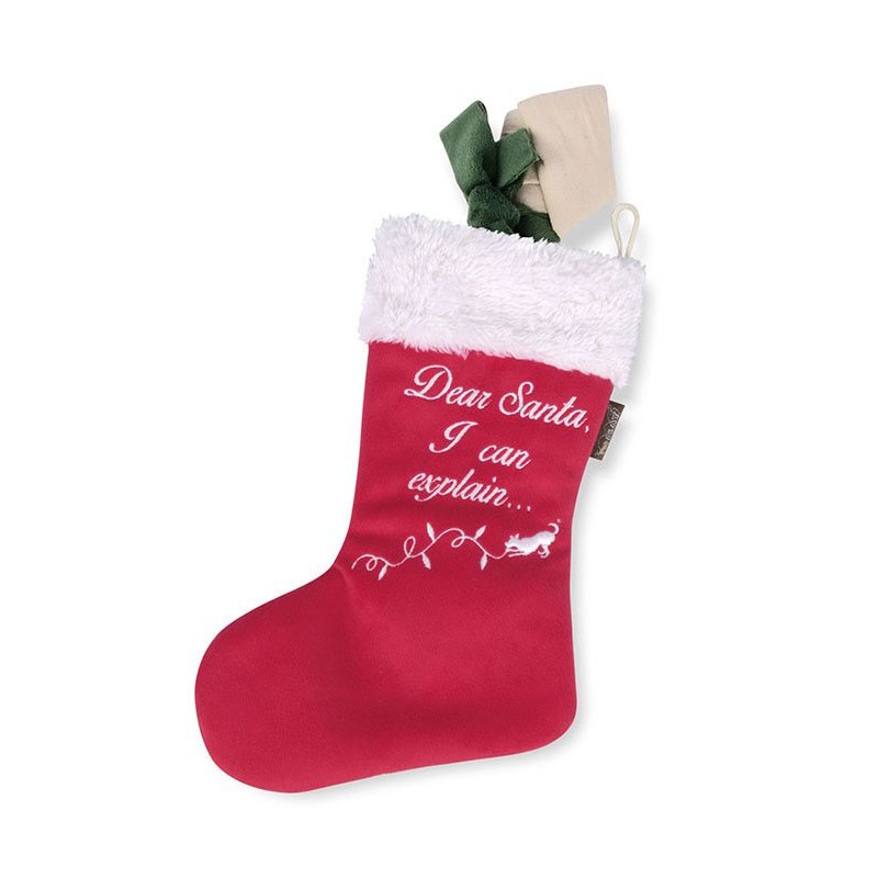 Botte de Noël avec os en tissu (Merry Woofmas Good Dog Stocking)