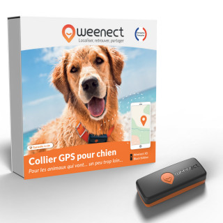 Offre de Printemps : Mini Traceur GPS Weenect pour chiens (Weenect XS Black Edition)