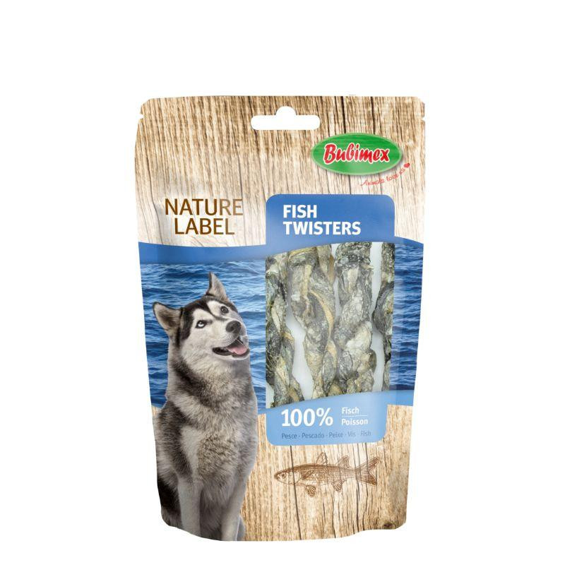 Bâtonnets torsadés craquants 100 % Poisson (Nature Label Fish Twisters) 60 g