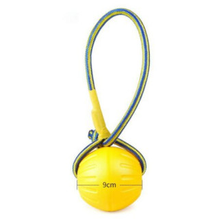 Fun Balle avec corde - 2 tailles - Flottante - (Swing’n Fling DuraFoam Fetch Ball)