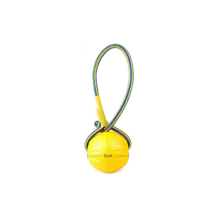 Fun Balle avec corde - 2 tailles - Flottante - (Swing’n Fling DuraFoam Fetch Ball)