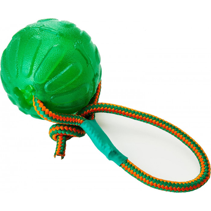 Balle Fluo avec corde (Swing’n Fling Chew Ball) 2 diamètres