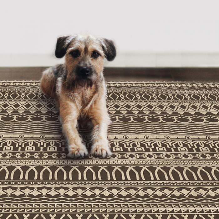 Tapis de maison pratique, lavable, anti-taches – Dim. 150 x 210 cm (Cadiz Expresso Area Rug)