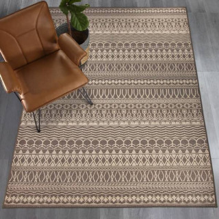 Tapis de maison pratique, lavable, anti-taches – Dim. 150 x 210 cm (Cadiz Expresso Area Rug)