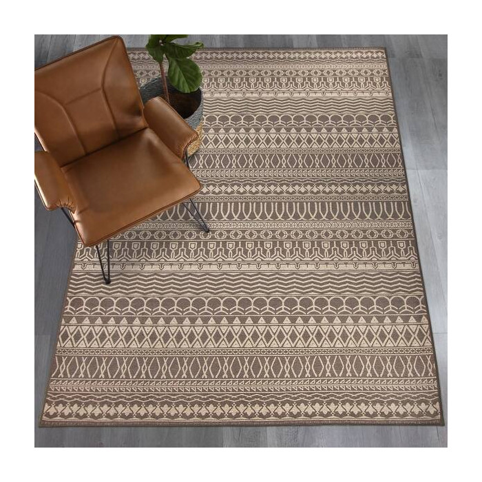 Tapis de maison pratique, lavable, anti-taches – Dim. 150 x 210 cm (Cadiz Expresso Area Rug)