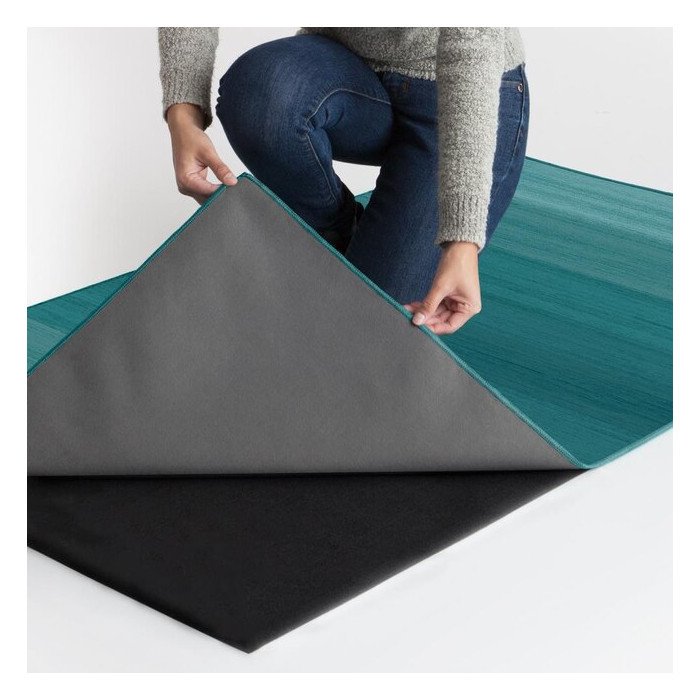 Tapis de maison pratique, lavable, anti-taches – Dim. 150 x 210 cm (Ombre Blue Area Rug)