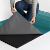 Tapis de maison pratique, lavable, anti-taches – Dim. 150 x 210 cm (Ombre Blue Area Rug)
