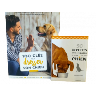 Le Kit 2 livres Ed. Larousse: 100 clés pour dresser son chien + 50 recettes anticroquettes pour mon chien