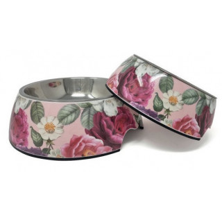 Gamelle “Fleurs” en mélamine et inox - 2 tailles