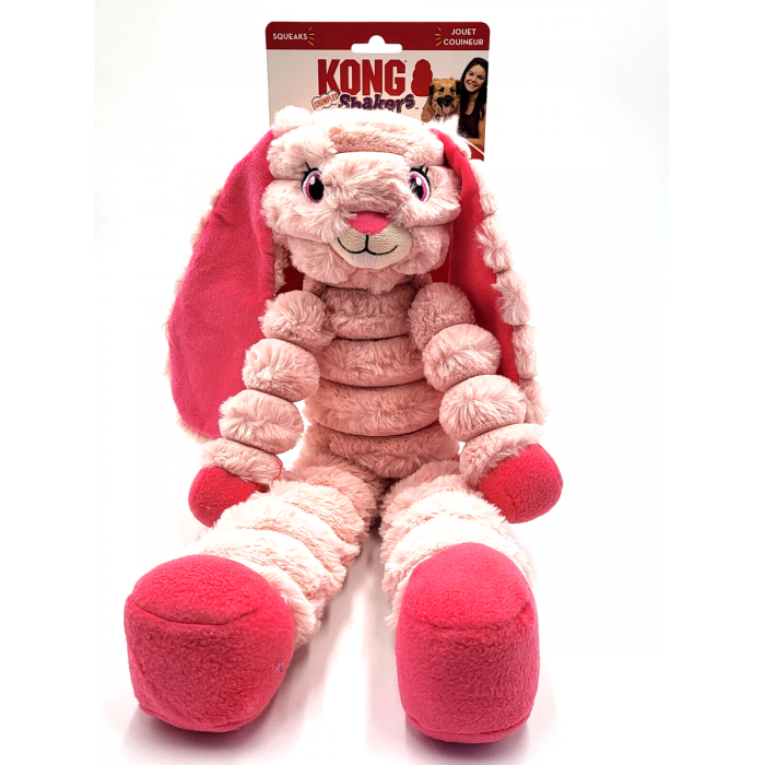 KONG Holiday Shakers Crumples Lapin rose - Taille XL