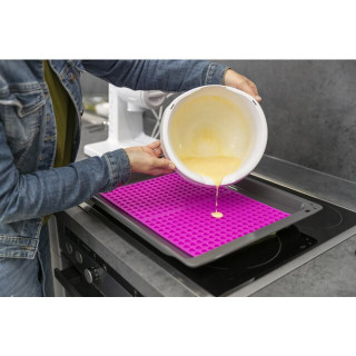 Tapis de cuisson Cœurs Rose (38 × 28 cm)