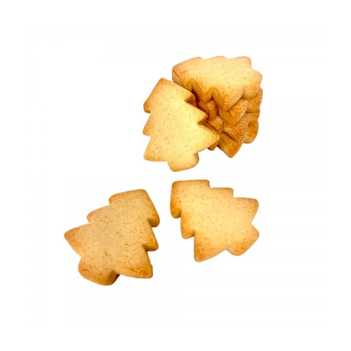Spécial fêtes – Biscuits Arbre de Noël en Pâte sablée (Boîte en Métal - 140 g)
