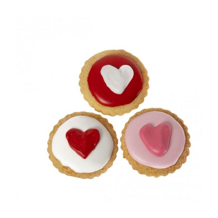 Biscuits Cupcakes Motif Cœur (20 g)