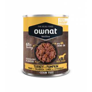 Aliment humide Dinde & Courge (OWNAT Wetline – Boîte de 395 g)