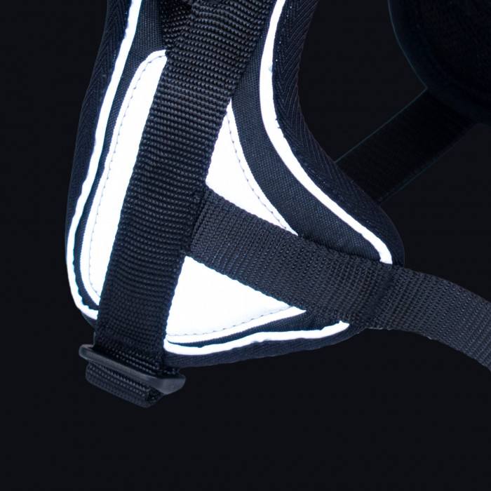 Reflex Noir – 5 tailles – Harnais de marche en laisse